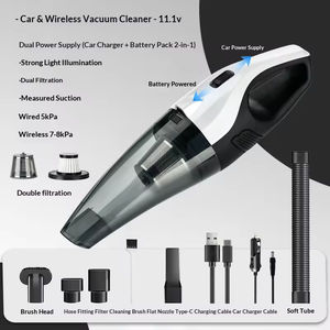 Aspiradora Inalámbrica para Auto de Alta Potencia, Portátil, de Doble Sistema, con Iluminación y Alta Succión - Product Image 6