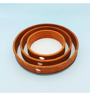Wholesale Orff Percussion <b>Instrument</b> Hand Drum Tambourine Walnut Color 8 Inch <b>Musical</b> Toy - Product Image 2