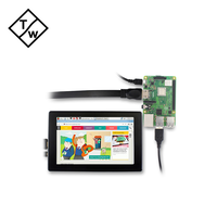 Raspberry Pi 4 Modelo B/ 3B +/ 3B, pantalla táctil capacitiva IPS de 7 pulgadas, 1024x600, con soporte de caja, menú OSD