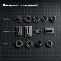 Kit de composants mécaniques industriels en métal massif, usinés sur mesure avec finition mate pour tour de précision