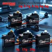 SURPASS HOBBY Micro Servo Numérique 2G 3.7G 4.3G 6G 8G 9G 17G 25G 3KG Engrenage Plastique/Métal Servo RC pour Avion RC FPV UAV