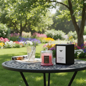 เทียนหอม LunaLith งานฝีมือสมัยใหม่ รูปทรงกระบอกแก้วสีทอง |   เทียนหอมจากขี้ผึ้งถั่วเหลืองสุดหรูและน้ำหอมปรับอากาศสำหรับตกแต่งบ้าน - Product Image 3