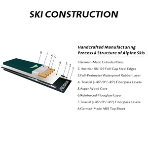 Planche de ski tout-terrain de haute qualité, taille personnalisée, peinture, noyau en bois de peuplier, skis de <span class=keywords><strong>snowboard</strong></span> pour adultes - Product Image 4