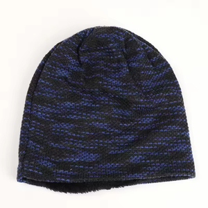 맞춤형 로고 슬라우치 비니 유니섹스 펑크 니트 모자 개인화된 부드러운 신축성 있는 원단 겨울 따뜻한 스컬 캡 비니 - Product Image 4