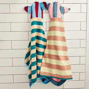 <span class=keywords><strong>Toalla</strong></span> de <span class=keywords><strong>Playa</strong></span> Infantil de Algodón a Rayas con Capucha de Orejas de Animales |   <span class=keywords><strong>Toalla</strong></span> de Baño para Bebé de Secado Rápido y Absorbente - Product Image 5