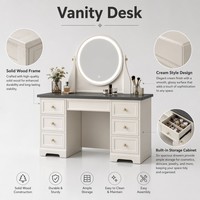 Table de toilette moderne laquée de luxe italienne à tiroirs escamotables, prix d'usine, pour chambre et appartement