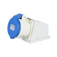 Prise industrielle murale IP44 3 broches 220V 32A, prise industrielle à montage en surface avec joint étanche PG25
