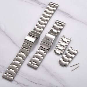 Factory Wholesale Price 18mm 20mm 22mm Stainless Steel Smart Strap Charm Folding Butterfly Buckle Watch Band