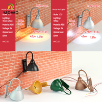 Mini Lámpara de Pared LED, Accesorios para Casa de Muñecas, Aplique de Metal Vintage, Iluminación Decorativa para Maquetas de Ferrocarril y Escenarios en Miniatura