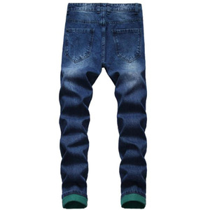Jeans déchirés pour hommes en gros – Nouvelle collection automne, coupe slim, denim <span class=keywords><strong>noir</strong></span> et bleu, pantalons déchirés et usés pour hommes - Product Image 4