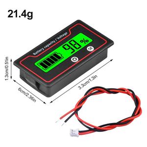 Indicateur de capacité de batterie Li-ion 12V 24V 36V 48V 60V 72V 84V, voltmètre numérique pour voiture et moto, testeur de tension 9-120V GY-6ST - Product Image 6