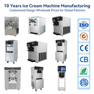 Machine à glaces à 3 saveurs 20-28L/h, machine à yaourt glacé, machine à crème glacée, machine à glaces molles commerciale pour les entreprises, prix - Product Image 4