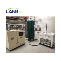 Compresseur d'air à vis de conversion de fréquence à aimant permanent bipolaire silencieux Langair 110kw 150HP, haute efficacité et économie d'énergie