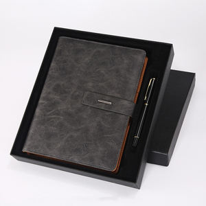 Carnets de notes 200 pages <span class=keywords><strong>grand</strong></span> <span class=keywords><strong>format</strong></span> français cadeaux de réunion d'affaires carnet de notes en cuir bord doré bord doré - Product Image 1