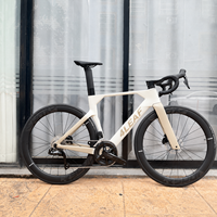Vélo de route en carbone, vélo complet avec frein à disque hydraulique, logo personnalisé
