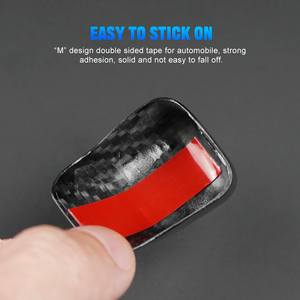 Shasha – Cache de buse de pulvérisation décoratif en fibre de carbone pour Fiat 500/595, accessoires de voiture, design sportif noir et rouge, modèle N-FYT-1077 - Product Image 3