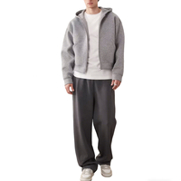 Sweat à capuche zippé personnalisé pour homme, coupe courte, coupe régulière, en tissu épais de haute qualité, idéal pour l'hiver