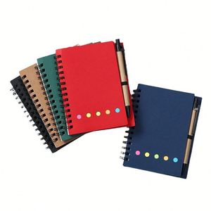 <b>Spiral</b> <b>Bound</b> Notepad Set with Pen Holder Colorful PP Cover <b>Notebooks</b> for Writing and Organizing Tas - Product Image 4
