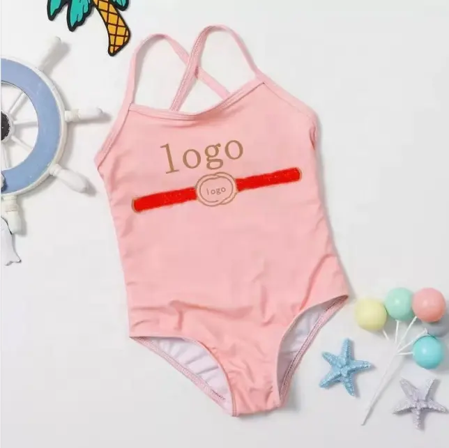 Benutzer definierte Kinder Bikini Kleinkind Einteiliger Badeanzug Mädchen Badeanzug Designer Baby Kinder Bade bekleidung Kleidung