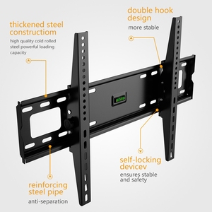 Support mural <span class=keywords><strong>TV</strong></span> inclinable robuste 32-75 pouces 50KG VESA 600x400mm ± 15 ° Inclinaison réglable 59mm <span class=keywords><strong>Gap</strong></span> pour la maison et l'hôtel - Product Image 4