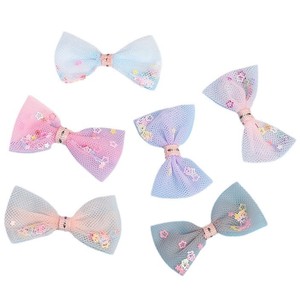 Mesh <b>Bow</b> Hair Accessories For Kids With Star Pattern Birthday Party Decorations DIY Jewelry Craft Supplies - Product Image 5