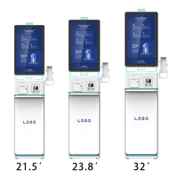 Kiosque d'auto-enregistrement avec SDK et lecteur de codes-barres pour hôtels et aéroports, écran LCD sur pied, fabricant d'origine