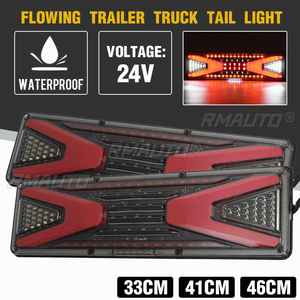 2 pièces Feux arrière LED 24V pour camion, feux de signalisation pour remorque, feux de brouillard pour camions, remorques, caravanes, UTE, camping-cars - Product Image 1