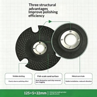 Disque de ponçage transparent à rainures en écailles de poisson de 125 mm pour meuleuses d'angle, pour le polissage des éclaboussures de soudure en acier inoxydable, disque à lamelles