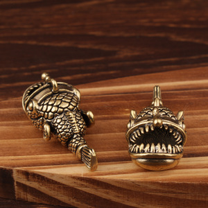 <b>Retro</b> Deep Sea Anglerfish Brass Desk Ornament 2Pcs Office <b>Decor</b> Gift - Product Image 3