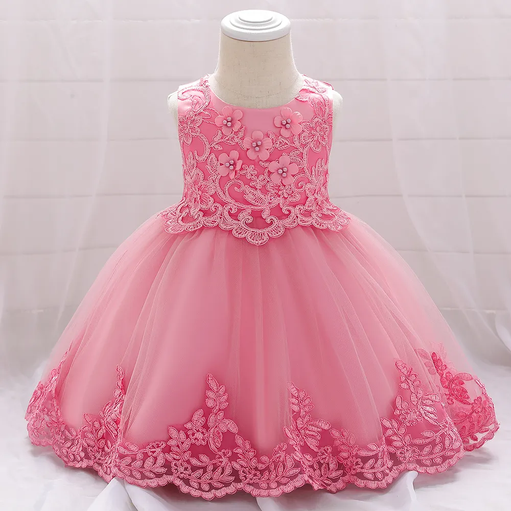 MQATZ Classical Ribbon Children Evening Prom Dress Baby Girls Birthday Frock Kids First Communion Dresses