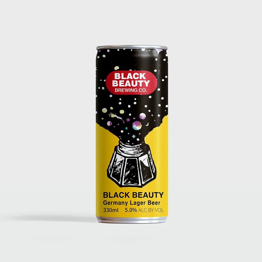 Black Beauty Brand Beer German Flavor Lager Beer Extra Strong Beer In Cans 330ml