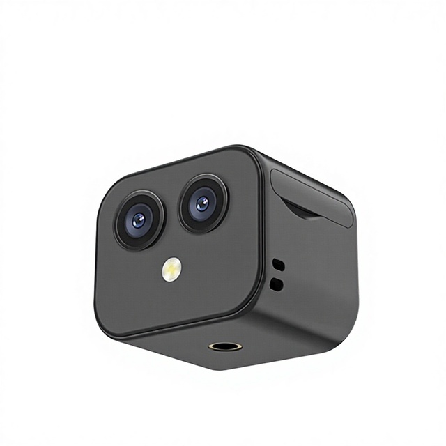 Mini Wireless Dual Lens Camera, 170° Wide Angle WiFi Security Camera, Magnetic Suction Portable Mini Cam for Home Security