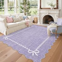 Alfombra de Salón al por Mayor de Fábrica, Juego de Alfombras con Lazo Rosa en Forma de Nudo para Interiores, para Entrada, Dormitorio, Cocina
