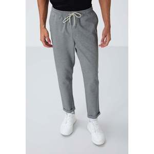 Pantalones Deportivos para Hombre, Corte Estándar, Superficie Texturizada Gris Melange - 82154 - Gb melange - Product Image 1