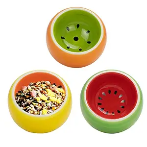 Hamster Food Bowl Keramik Kaninchen Essen Teller und Wasserschale