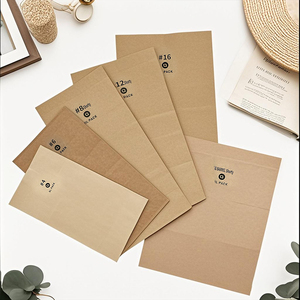 Trong kho 4 # Nâu giấy ăn trưa Túi ăn trưa Kích thước SOS dùng một lần tái chế <span class=keywords><strong>Kraft</strong></span> túi giấy màu nâu - Product Image 2