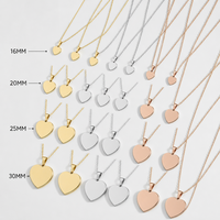 Collier en acier inoxydable plaqué argent en forme de cœur, personnalisé pour les couples, gravure sur le thème de l'amour, cadeau d'anniversaire