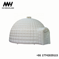 Nouvelle conception de tente géante d'extérieur en forme d'igloo, tente gonflable en forme de dôme avec 2 entrées en tunnel, événement pour fête