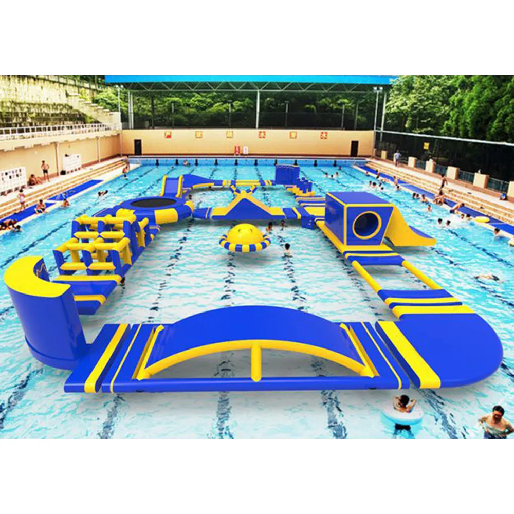 Inflatable nổi đảo trở ngại khóa học cho Công Viên Nước thiết bị