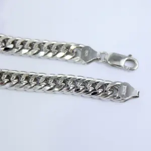 Хипхоп ожерелье на заказ цепь родия ожерелья для мужчин и женщин 925 стерлингового серебра ювелирные изделия с бриллиантами Серебряная кубическая цепь