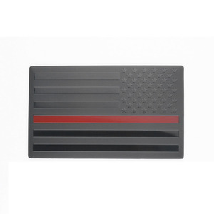 3D en relieve bandera americana emblema patriótico EE. UU. Bandera cepillado acabado Metal calcomanía pegatinas para coches y camiones calcomanías de vehículos - Product Image 3