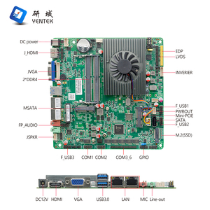 Carte mère Mini ITX I5-7300U pour ordinateur de bureau, double DDR4, compatible Win7/10/Linux, VGA/LVDS/EDP, 2 ports LAN RJ45, 6 ports COM - Product Image 4
