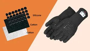 Seeway Hot Sale Heat Resistant Grill Glove Heatproof Cooking Oven Mitt For Kitchen BBQ Glove EN407 Certification