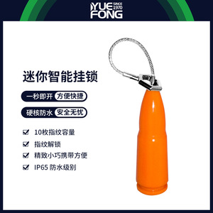 Yuefeng Maishi Bullet Lock Fingerprint Electronic <b>Padlock</b> For Dormitory Cabinet Luggage Travel Security Lock DBT01 - Product Image 2