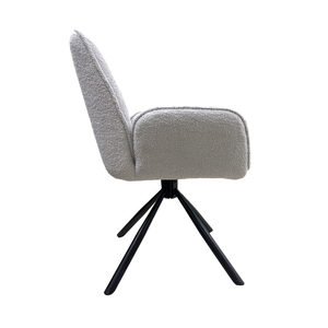<span class=keywords><strong>Chaise</strong></span> de salle à manger pivotante avec accoudoirs, mobilier de maison moderne, siège rembourré en tissu velours Teddy, <span class=keywords><strong>chaise</strong></span> polyvalente pour îlot de cuisine ou comptoir - Product Image 3