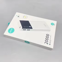 Batterie externe portable 20000 mAh avec logo OEM, chargeur mobile LED, sortie 10W – Cadeau idéal