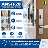 Serrure de porte en acier inoxydable ignifuge Keyman avec cylindre pour bâtiments commerciaux