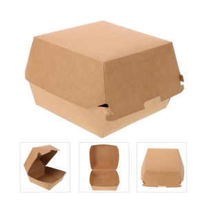 High Grade Eco-Friendly Foldable Kraft Paper Hard <b>Boxes</b> Magnetic Snap for Snack Burger Takeaway <b>Packing</b> - Product Image 4
