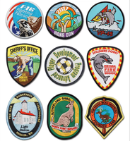 Écussons brodés personnalisés, appliques thermocollantes écologiques, badges brodés en tissu sergé OEM à faible MOQ pour vêtements, chapeaux et sacs