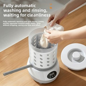 <span class=keywords><strong>Lavadora</strong></span>-Secadora Automática con Alimentación USB, Diseño Compacto de Doble Tina, Cesta de Lavado <span class=keywords><strong>Desmontable</strong></span>, <span class=keywords><strong>Lavadora</strong></span> Portátil - Product Image 4